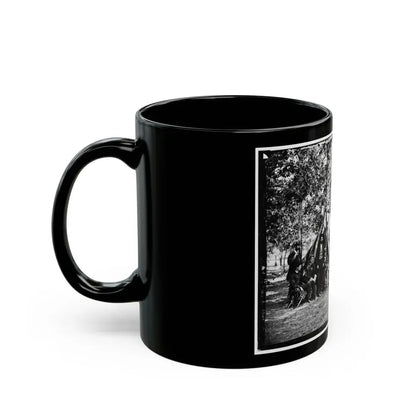 Bealeton, Va. Group At Tent And Wagon Of The New York Herald (U.S. Civil War) Black Coffee Mug - Go Mug Yourself