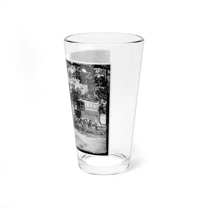 Bealeton, Va. Group At Tent And Wagon Of The New York Herald (U.S. Civil War) Pint Glass 16oz - Go Mug Yourself