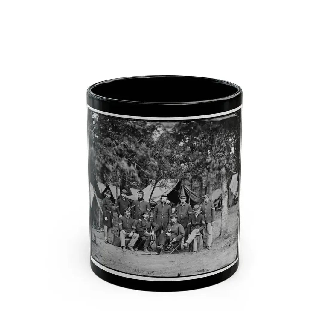 Bealeton, Va. Officers And Noncommissioned Officers Of Co. D, 93d New York Infantry (U.S. Civil War) Black Coffee Mug 11oz - Go Mug Yourself