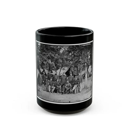 Bealeton, Va. Officers And Noncommissioned Officers Of Co. D, 93d New York Infantry (U.S. Civil War) Black Coffee Mug 15oz - Go Mug Yourself