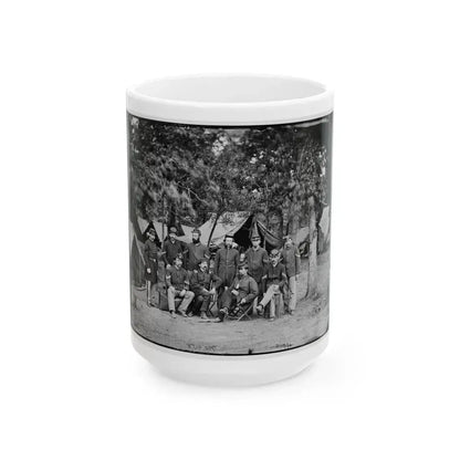 Bealeton, Va. Officers And Noncommissioned Officers Of Co. D, 93d New York Infantry (U.S. Civil War) White Coffee Mug 15oz - Go Mug Yourself