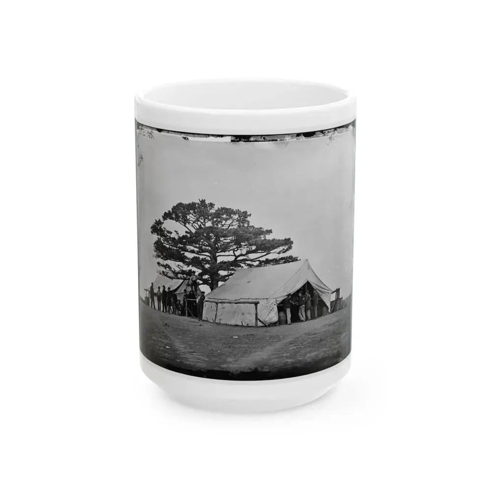 Bealeton, Va.  Sutler's Tent At Army Of The Potomac Headquarters (U.S. Civil War) White Coffee Mug 15oz - Go Mug Yourself