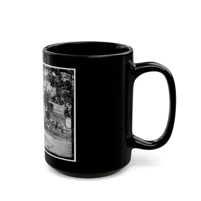 Bealeton, Va. Group At Tent And Wagon Of The New York Herald (U.S. Civil War) Black Coffee Mug-Go Mug Yourself