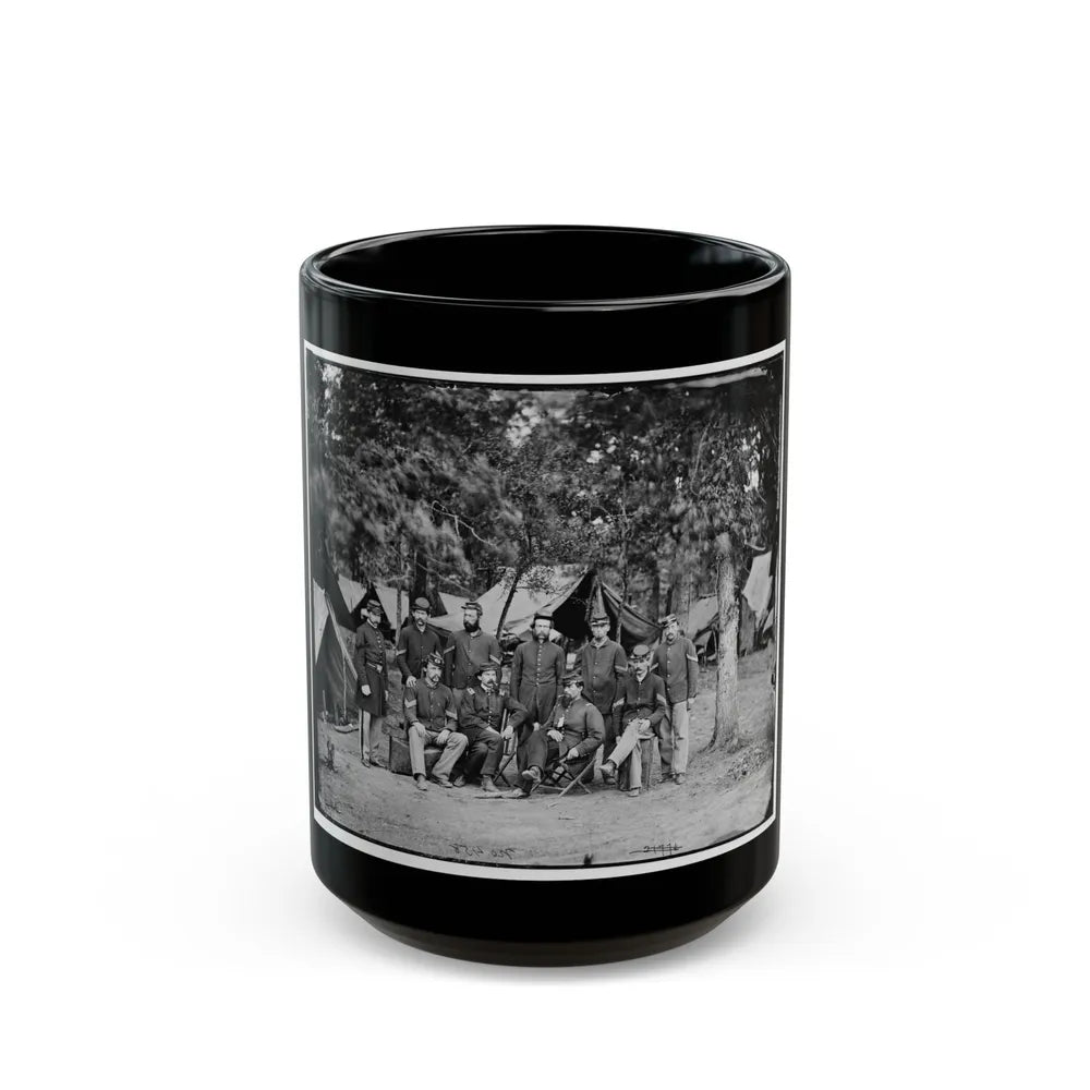 Bealeton, Va. Officers And Noncommissioned Officers Of Co. D, 93d New York Infantry (U.S. Civil War) Black Coffee Mug-15oz-Go Mug Yourself