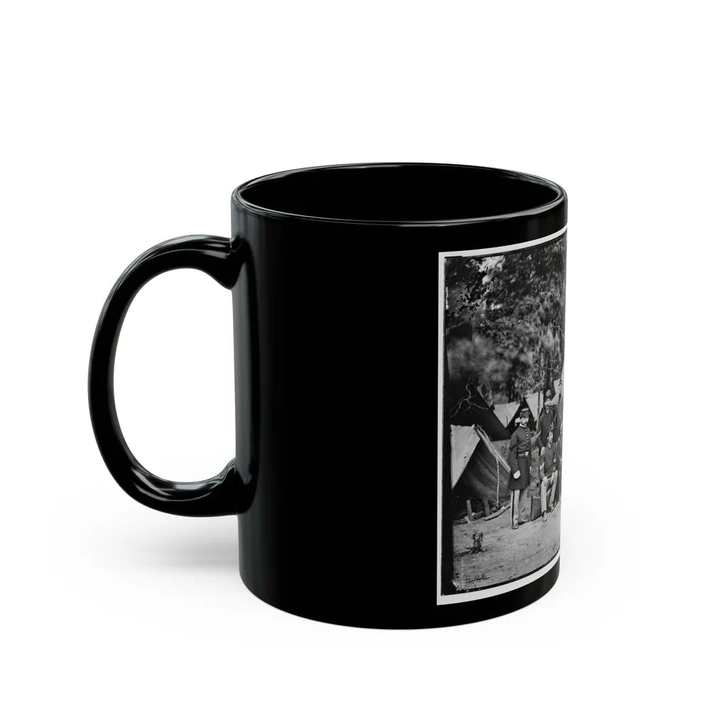 Bealeton, Va. Officers And Noncommissioned Officers Of Co. D, 93d New York Infantry (U.S. Civil War) Black Coffee Mug-Go Mug Yourself