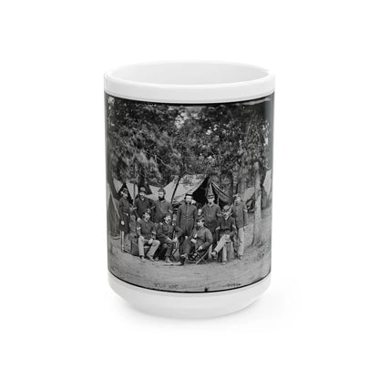 Bealeton, Va. Officers And Noncommissioned Officers Of Co. D, 93d New York Infantry (U.S. Civil War) White Coffee Mug-15oz-Go Mug Yourself