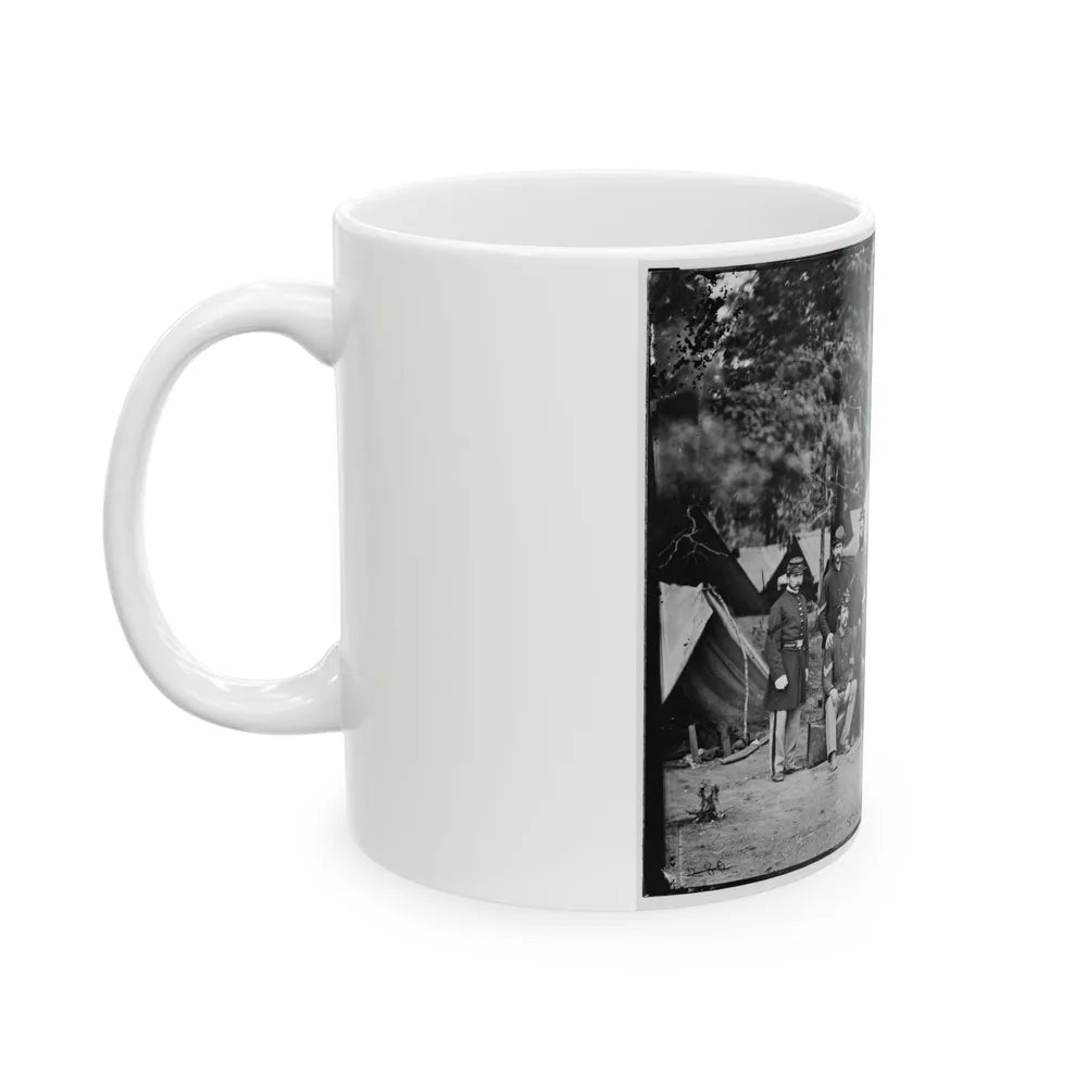 Bealeton, Va. Officers And Noncommissioned Officers Of Co. D, 93d New York Infantry (U.S. Civil War) White Coffee Mug-Go Mug Yourself