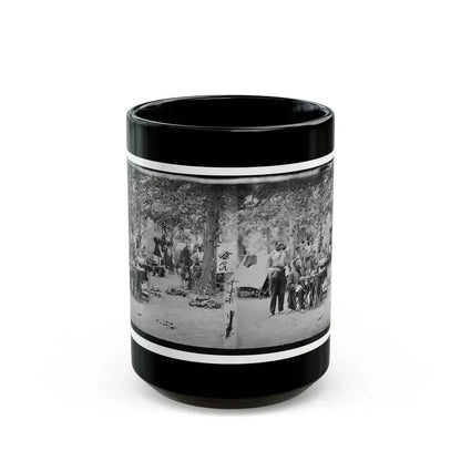 Bealeton, Virginia. Army Of The Potomac Officer's Mess Of Company D, 93d New York Infantry (U.S. Civil War) Black Coffee Mug 15oz - Go Mug Yourself