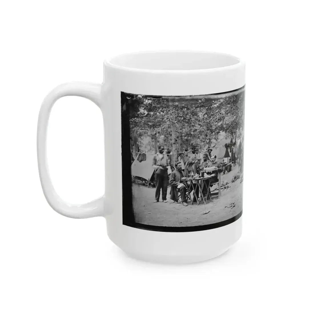 Bealeton, Virginia. Army Of The Potomac Officer's Mess Of Company D, 93d New York Infantry (U.S. Civil War) White Coffee Mug - Go Mug Yourself