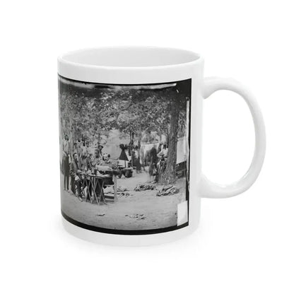 Bealeton, Virginia. Army Of The Potomac Officer's Mess Of Company D, 93d New York Infantry (U.S. Civil War) White Coffee Mug - Go Mug Yourself