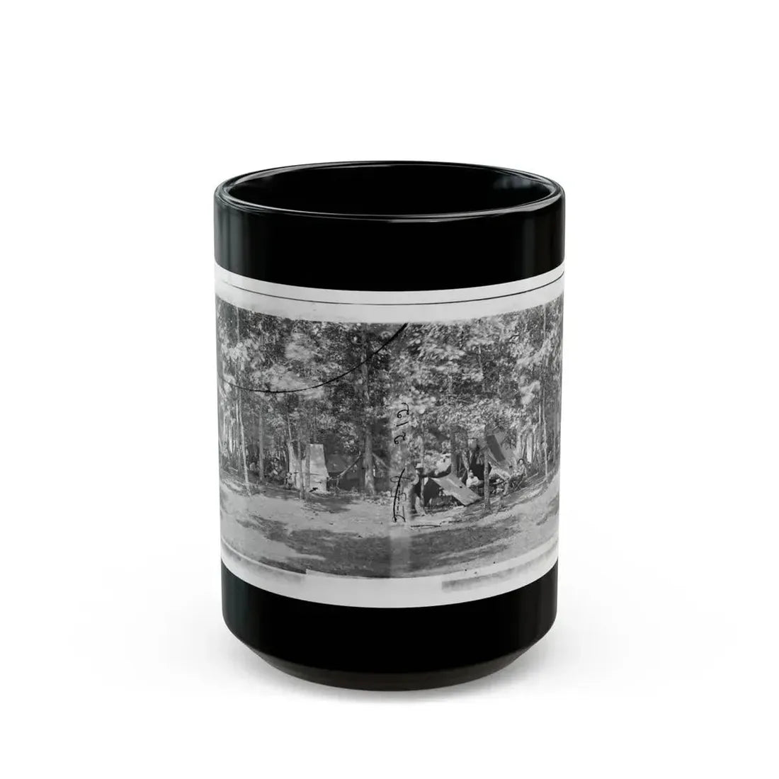 Bealeton, Virginia. Camp Of Company B, 93d New York Volunteers (U.S. Civil War) Black Coffee Mug 15oz - Go Mug Yourself