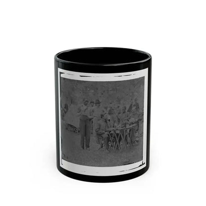 Bealeton, Virginia. Captain Henry P. Smith's Mess. Company D, 93d New York Volunteers (U.S. Civil War) Black Coffee Mug 11oz - Go Mug Yourself