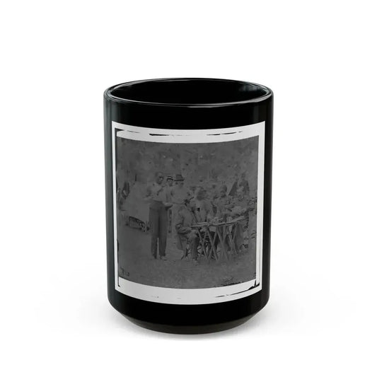 Bealeton, Virginia. Captain Henry P. Smith's Mess. Company D, 93d New York Volunteers (U.S. Civil War) Black Coffee Mug 15oz - Go Mug Yourself