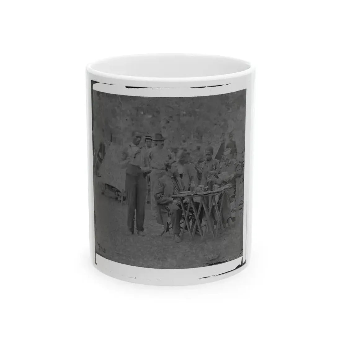 Bealeton, Virginia. Captain Henry P. Smith's Mess. Company D, 93d New York Volunteers (U.S. Civil War) White Coffee Mug 11oz - Go Mug Yourself