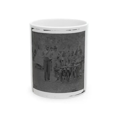 Bealeton, Virginia. Captain Henry P. Smith's Mess. Company D, 93d New York Volunteers (U.S. Civil War) White Coffee Mug 11oz - Go Mug Yourself