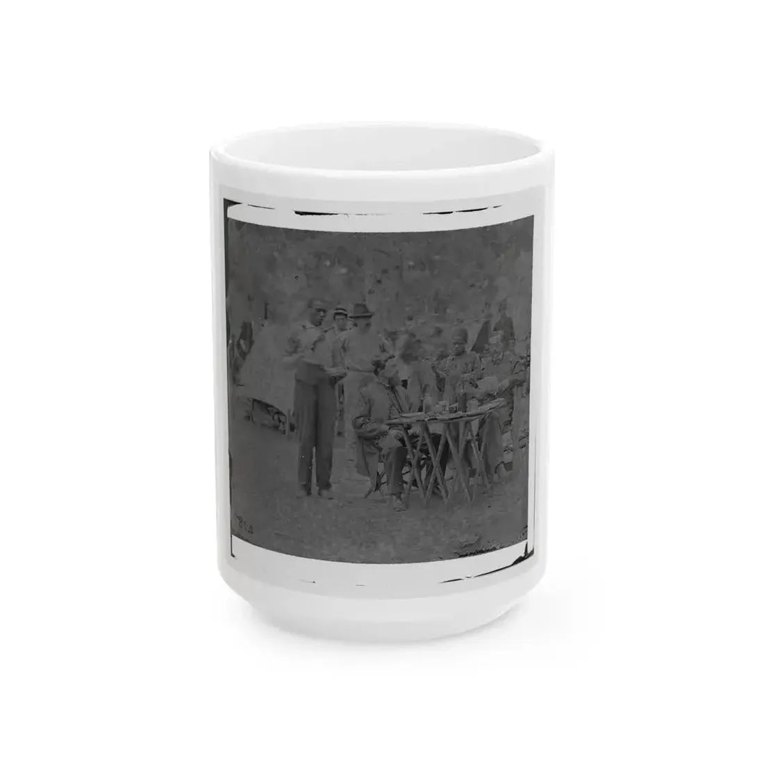 Bealeton, Virginia. Captain Henry P. Smith's Mess. Company D, 93d New York Volunteers (U.S. Civil War) White Coffee Mug 15oz - Go Mug Yourself