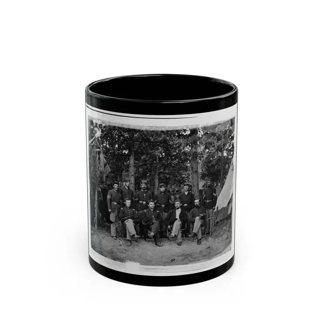 Bealeton, Virginia. Company I, 93d New York Infantry Officers And Non-Commissioned Officers (U.S. Civil War) Black Coffee Mug 11oz - Go Mug Yourself