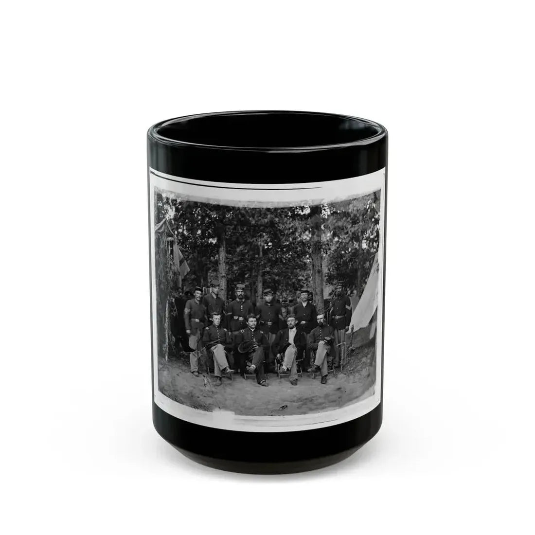 Bealeton, Virginia. Company I, 93d New York Infantry Officers And Non-Commissioned Officers (U.S. Civil War) Black Coffee Mug 15oz - Go Mug Yourself