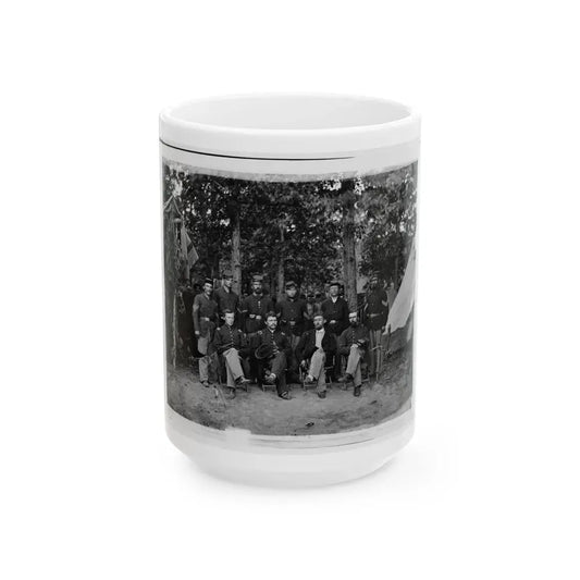 Bealeton, Virginia. Company I, 93d New York Infantry Officers And Non-Commissioned Officers (U.S. Civil War) White Coffee Mug 15oz - Go Mug Yourself