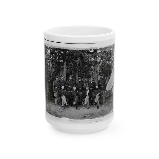 Bealeton, Virginia. Company I, 93d New York Infantry Officers And Non-Commissioned Officers (U.S. Civil War) White Coffee Mug 15oz - Go Mug Yourself