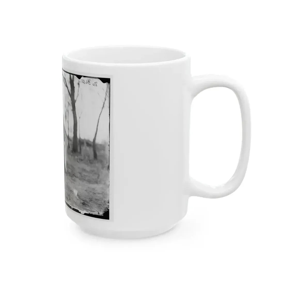 Bealeton, Virginia. Gen. William H. French Standing In Front Of Tent (U.S. Civil War) White Coffee Mug - Go Mug Yourself