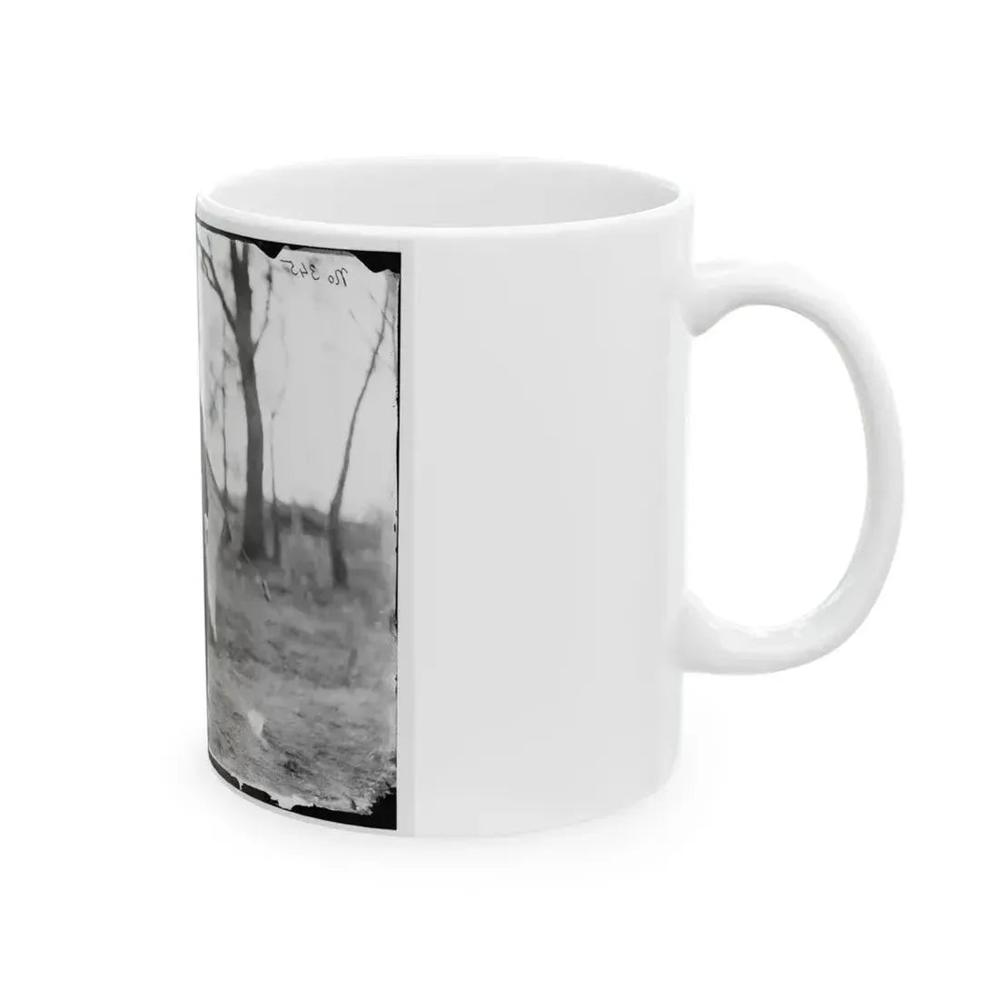 Bealeton, Virginia. Gen. William H. French Standing In Front Of Tent (U.S. Civil War) White Coffee Mug - Go Mug Yourself