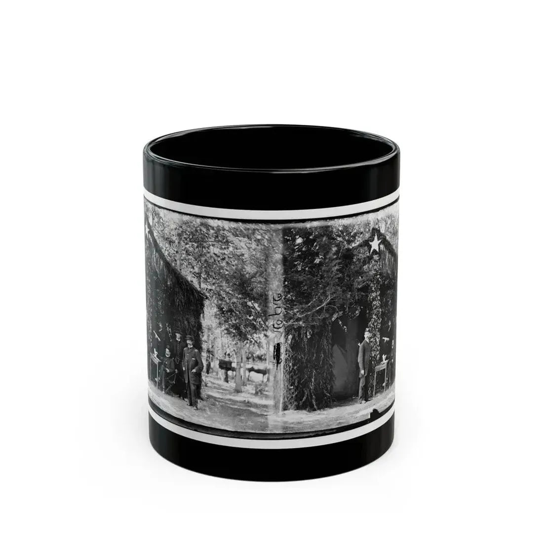Bealeton, Virginia. General Marsena R. Patrick And Staff(2) (U.S. Civil War) Black Coffee Mug 11oz - Go Mug Yourself