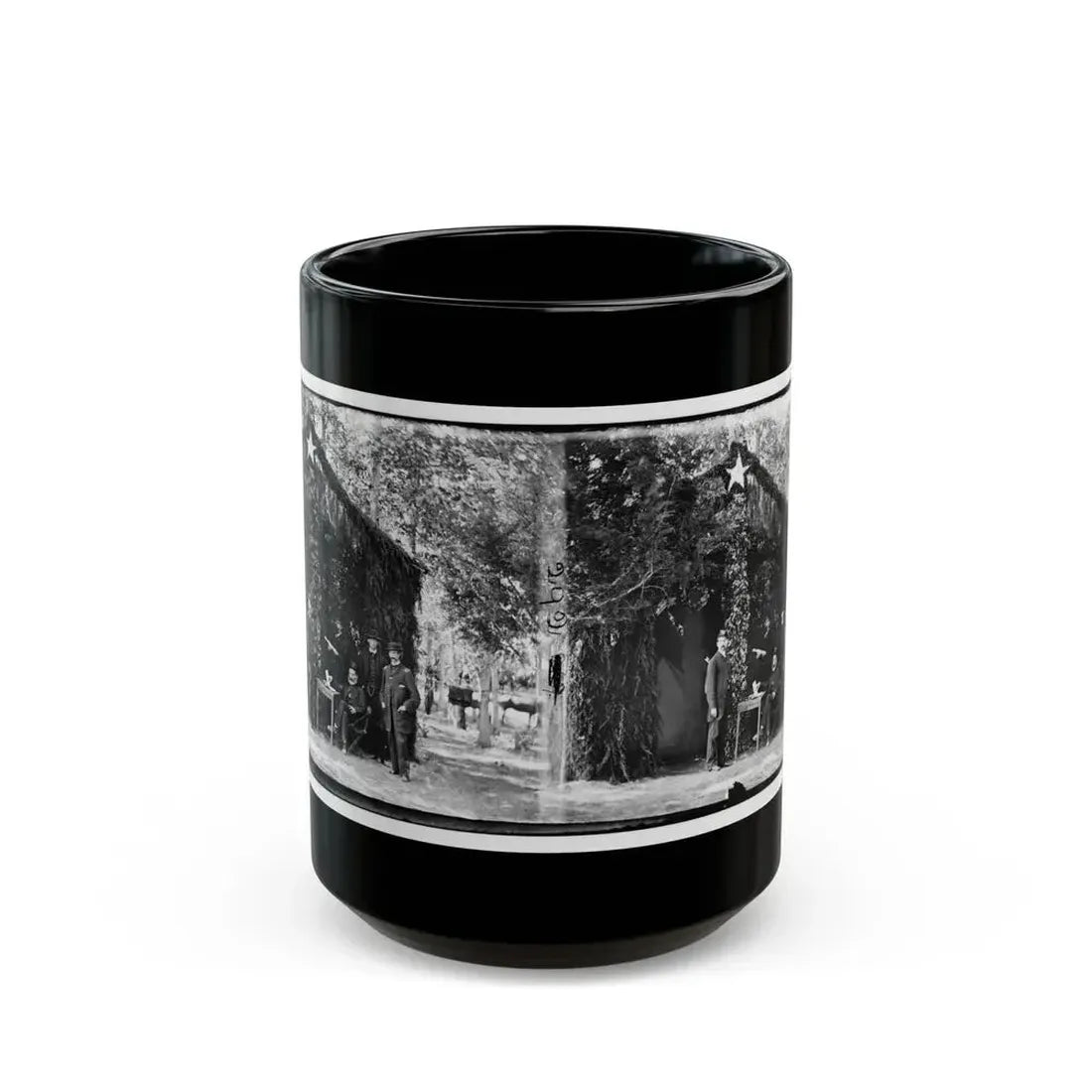 Bealeton, Virginia. General Marsena R. Patrick And Staff(2) (U.S. Civil War) Black Coffee Mug 15oz - Go Mug Yourself