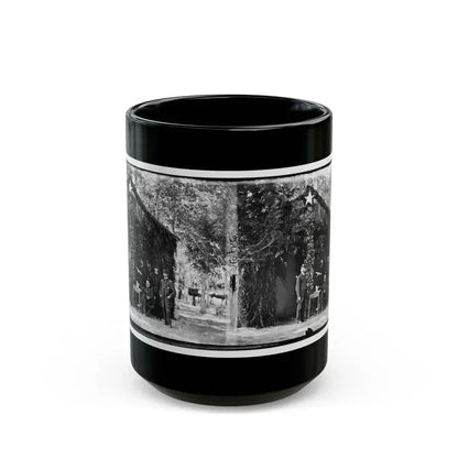Bealeton, Virginia. General Marsena R. Patrick And Staff(2) (U.S. Civil War) Black Coffee Mug 15oz - Go Mug Yourself