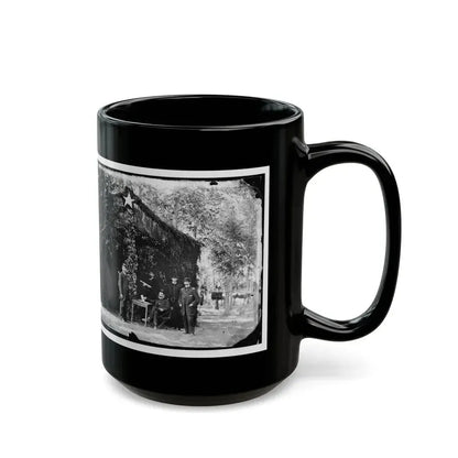 Bealeton, Virginia. General Marsena R. Patrick And Staff(2) (U.S. Civil War) Black Coffee Mug - Go Mug Yourself