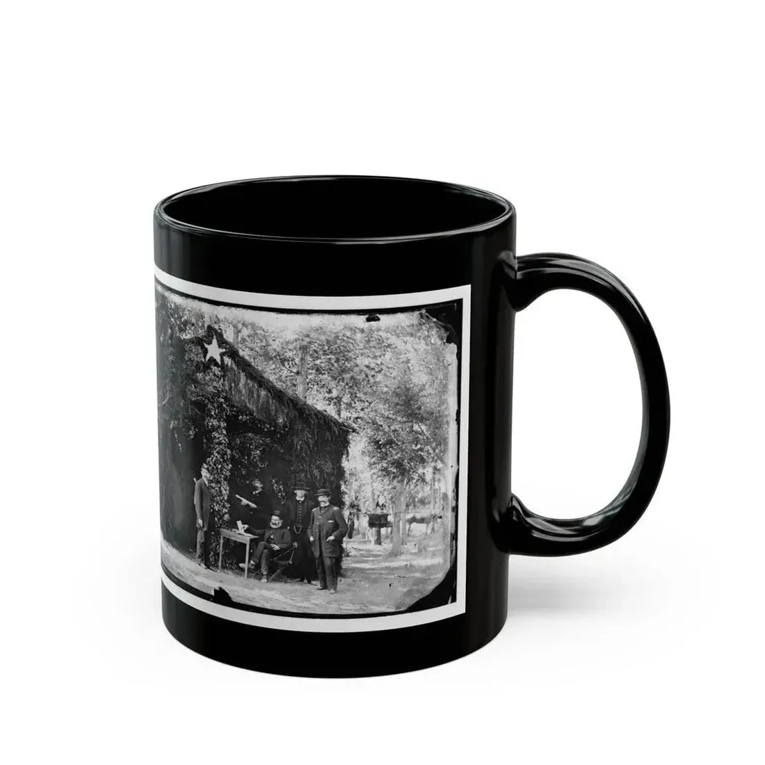 Bealeton, Virginia. General Marsena R. Patrick And Staff(2) (U.S. Civil War) Black Coffee Mug - Go Mug Yourself