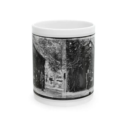 Bealeton, Virginia. General Marsena R. Patrick And Staff(2) (U.S. Civil War) White Coffee Mug 11oz - Go Mug Yourself