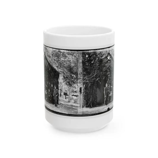 Bealeton, Virginia. General Marsena R. Patrick And Staff(2) (U.S. Civil War) White Coffee Mug 15oz - Go Mug Yourself
