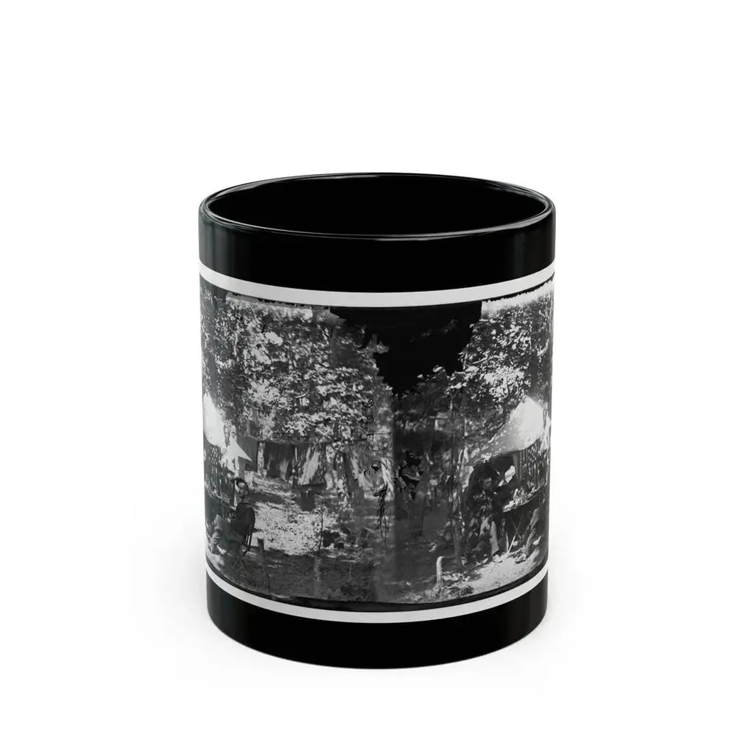 Bealeton, Virginia. Officer's Mess, Company E, 93d New York Volunteers (U.S. Civil War) Black Coffee Mug 11oz - Go Mug Yourself