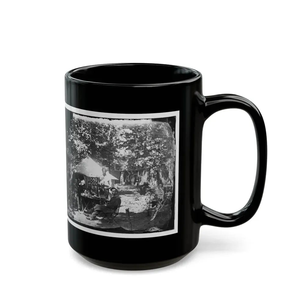 Bealeton, Virginia. Officer's Mess, Company E, 93d New York Volunteers (U.S. Civil War) Black Coffee Mug - Go Mug Yourself