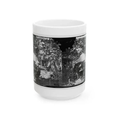 Bealeton, Virginia. Officer's Mess, Company E, 93d New York Volunteers (U.S. Civil War) White Coffee Mug 15oz - Go Mug Yourself