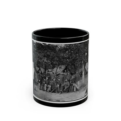 Bealeton, Virginia. Officers And Non-Commissioned Officers Of Company D, 93d New York Infantry (U.S. Civil War) Black Coffee Mug 11oz - Go Mug Yourself