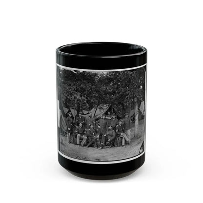 Bealeton, Virginia. Officers And Non-Commissioned Officers Of Company D, 93d New York Infantry (U.S. Civil War) Black Coffee Mug 15oz - Go Mug Yourself