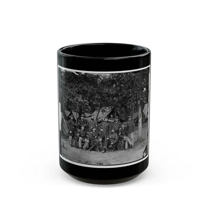 Bealeton, Virginia. Officers And Non-Commissioned Officers Of Company D, 93d New York Infantry (U.S. Civil War) Black Coffee Mug 15oz - Go Mug Yourself