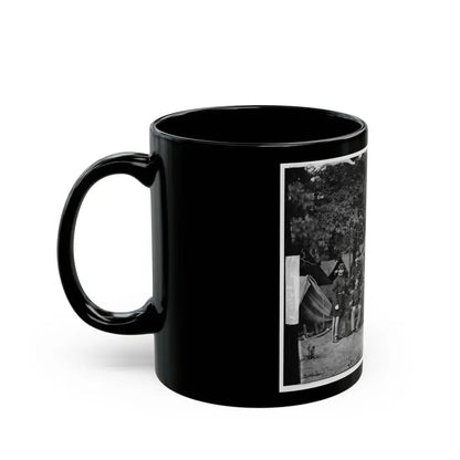 Bealeton, Virginia. Officers And Non-Commissioned Officers Of Company D, 93d New York Infantry (U.S. Civil War) Black Coffee Mug - Go Mug Yourself