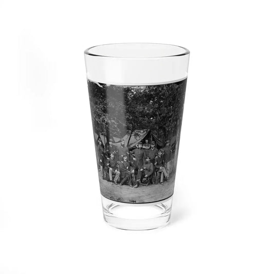 Bealeton, Virginia. Officers And Non-Commissioned Officers Of Company D, 93d New York Infantry (U.S. Civil War) Pint Glass 16oz 16oz - Go Mug Yourself