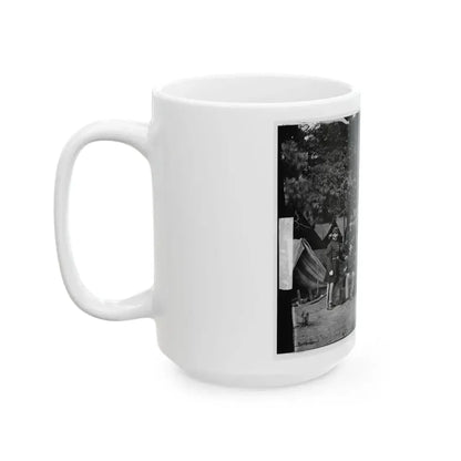 Bealeton, Virginia. Officers And Non-Commissioned Officers Of Company D, 93d New York Infantry (U.S. Civil War) White Coffee Mug - Go Mug Yourself