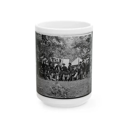 Bealeton, Virginia. Officers Of 93d New York Infantry (U.S. Civil War) White Coffee Mug 15oz - Go Mug Yourself