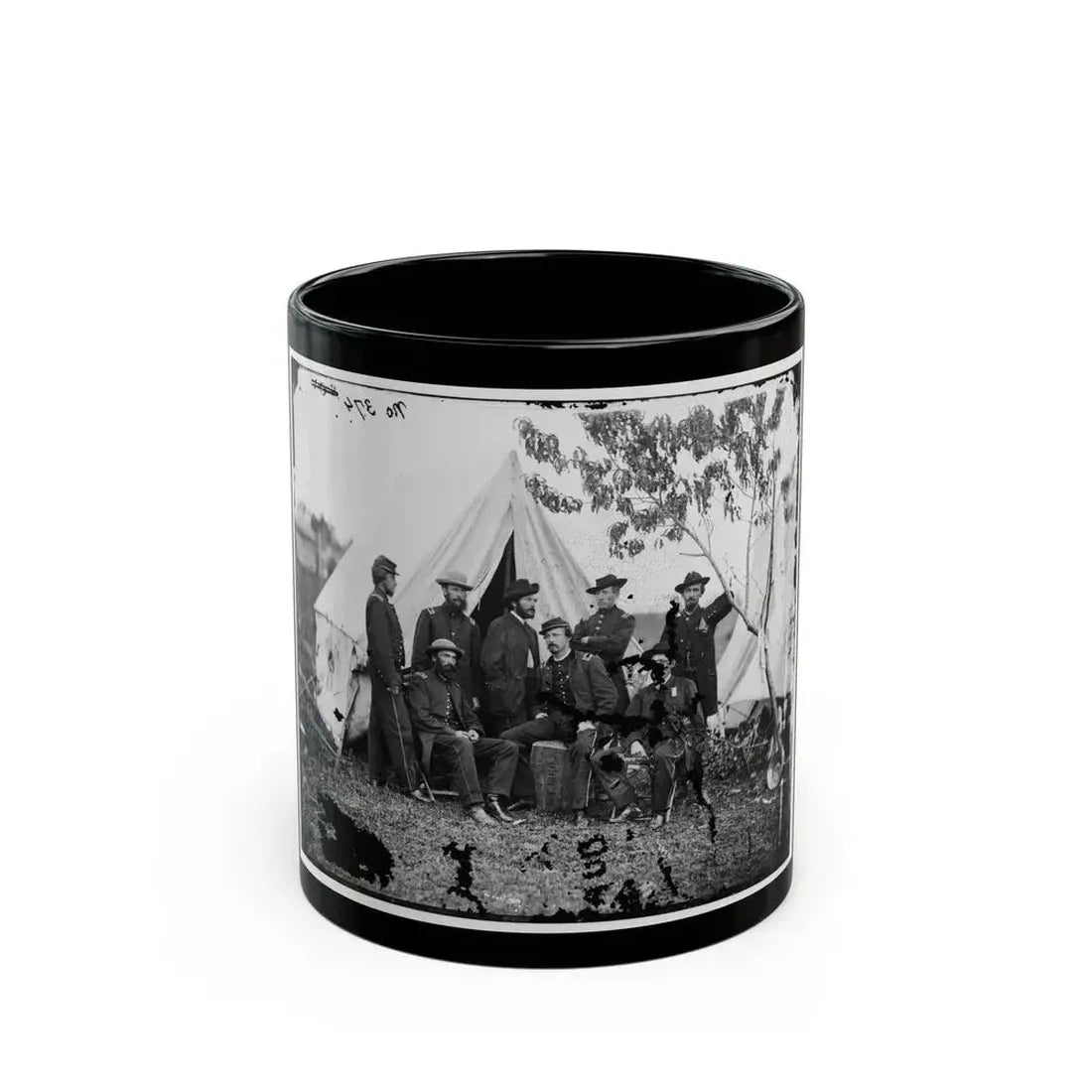 Bealeton, Virginia. Officers Of Signal Corps. Headquarters, Army Of The Potomac (U.S. Civil War) Black Coffee Mug 11oz - Go Mug Yourself