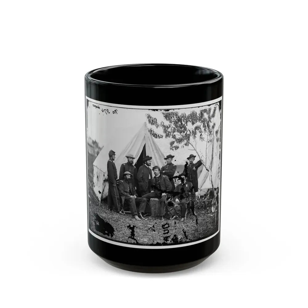 Bealeton, Virginia. Officers Of Signal Corps. Headquarters, Army Of The Potomac (U.S. Civil War) Black Coffee Mug 15oz - Go Mug Yourself