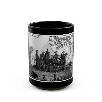 Bealeton, Virginia. Officers Of Signal Corps. Headquarters, Army Of The Potomac (U.S. Civil War) Black Coffee Mug 15oz - Go Mug Yourself