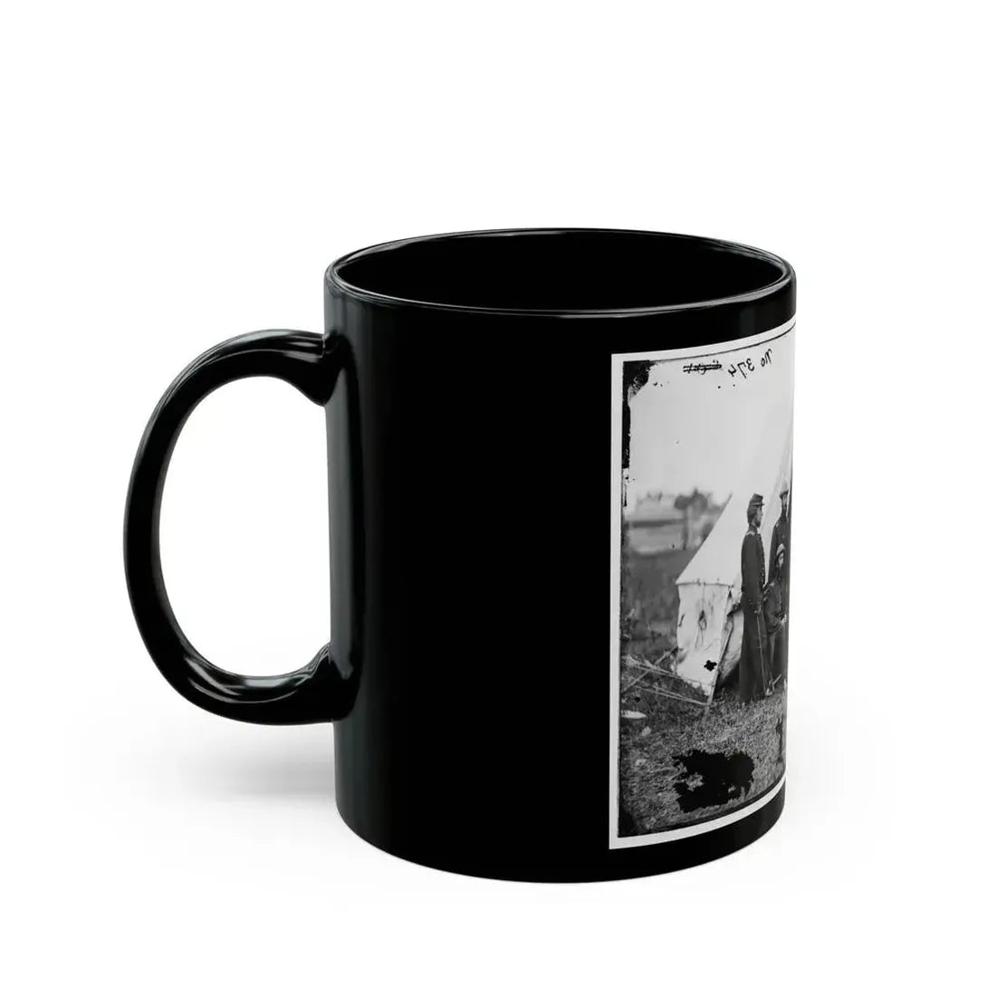 Bealeton, Virginia. Officers Of Signal Corps. Headquarters, Army Of The Potomac (U.S. Civil War) Black Coffee Mug - Go Mug Yourself