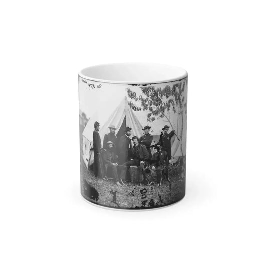 Bealeton, Virginia. Officers of Signal Corps. Headquarters, Army of the Potomac (U.S. Civil War) Color Changing Coffee Mug 11oz Default Title 11oz - Go Mug Yourself