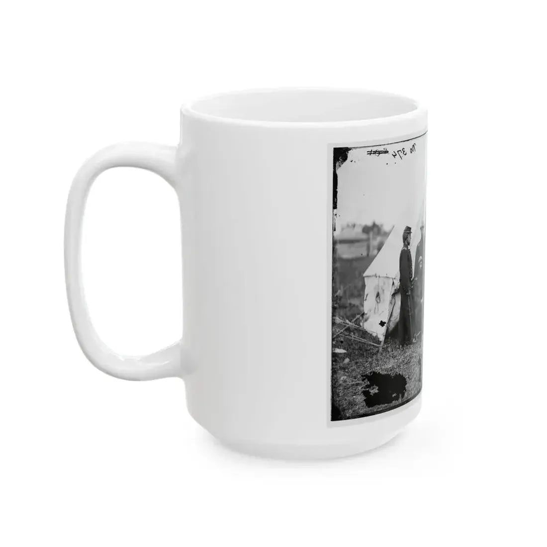 Bealeton, Virginia. Officers Of Signal Corps. Headquarters, Army Of The Potomac (U.S. Civil War) White Coffee Mug - Go Mug Yourself