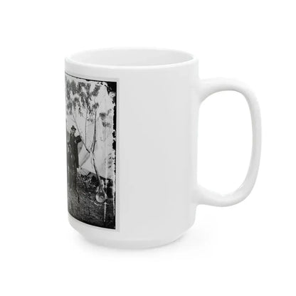 Bealeton, Virginia. Officers Of Signal Corps. Headquarters, Army Of The Potomac (U.S. Civil War) White Coffee Mug - Go Mug Yourself